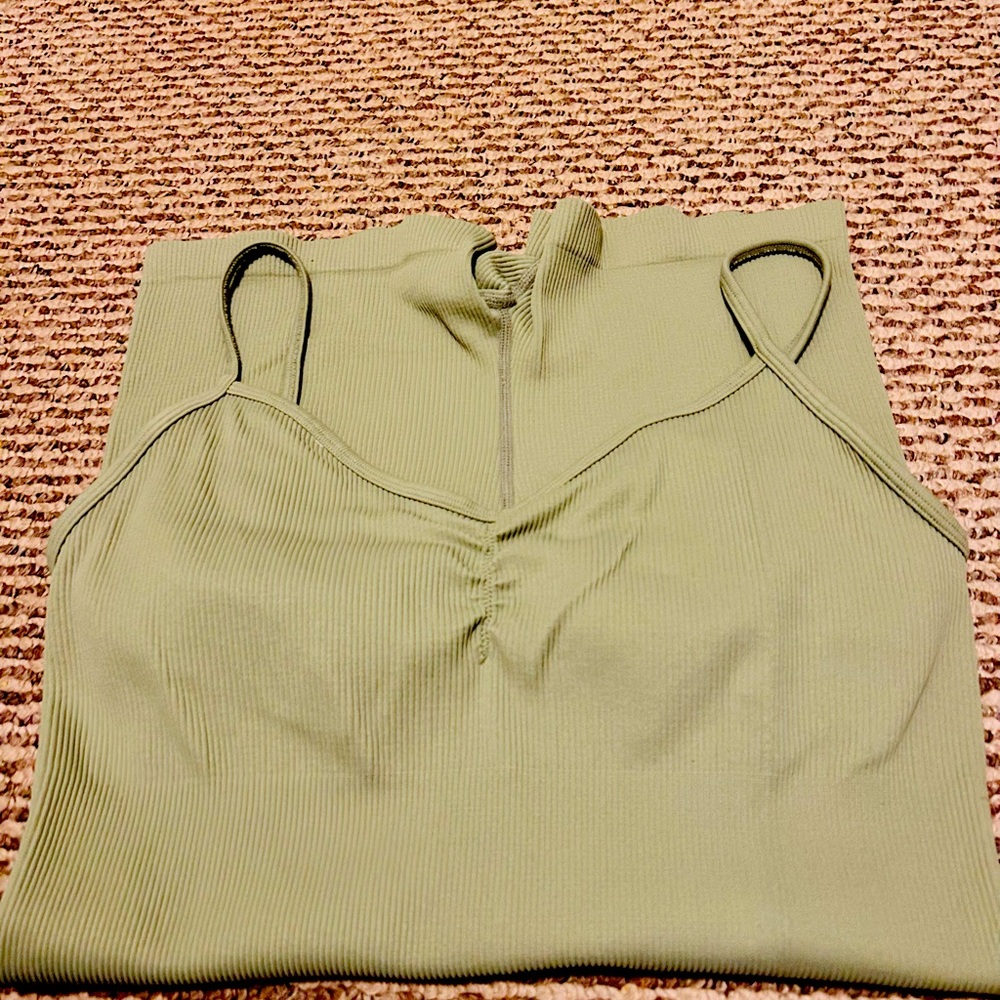 Aerie body suit. Shorts. Never worn. No tags. Color is sage green.
